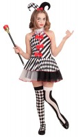 Vorschau: Harlekin Jolly Lolly Mädchenkostüm