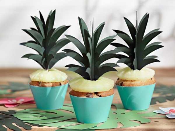 6 Cupcake Ananas-Spießchen 16,5cm 3