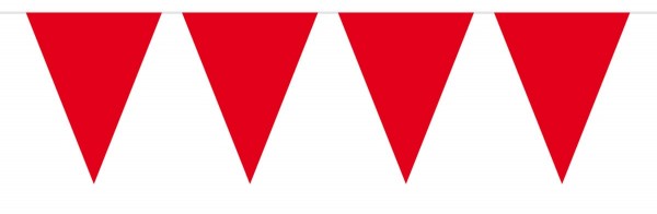 Große Wimpelkette Rot 10m
