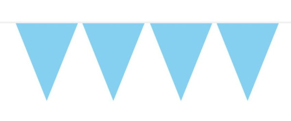XXL Wimpelkette hellblau 10m