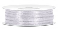 50m Satin Geschenkband weiß 3mm