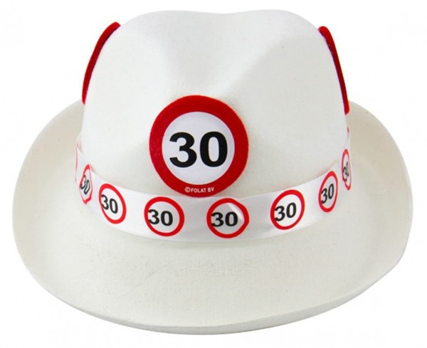 Verkehrsschild 30 Filzhut