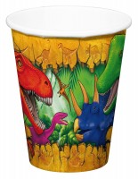 6 Pappbecher Dino Abenteuer 200ml