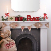 Vintage Weihnacht Noel Wimpelkette 1,5m