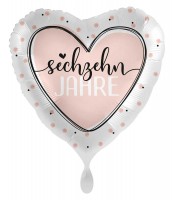 16. Geburtstag Ballon Shiny Heart 45cm