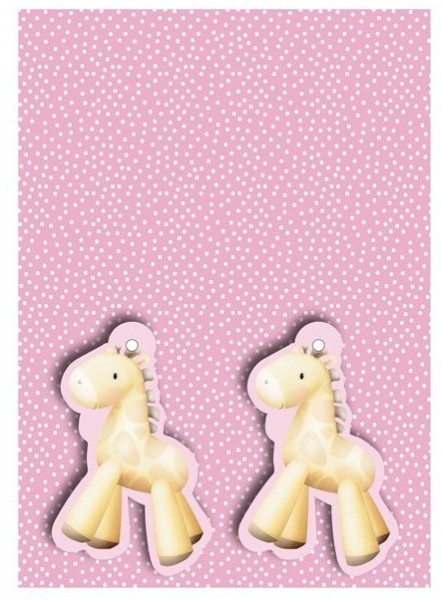 Baby Giraffen Geschenkpapier & Anhänger