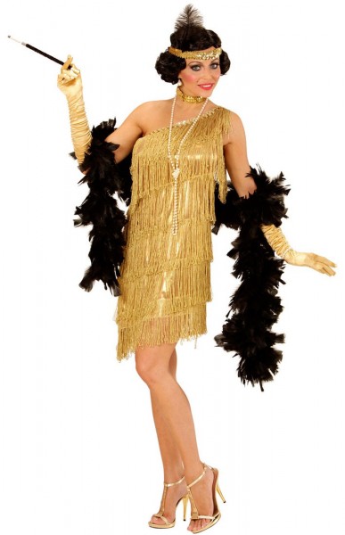 Goldenes 20er Jahre Fransenkleid
