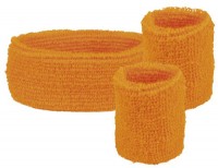 Orange Schweißbänder 3er Set