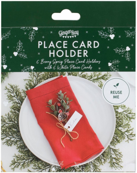 6 Tischkartenhalter Beerenzweige 3