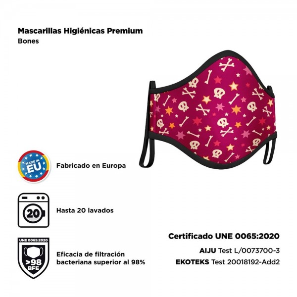 Mund Nasen Maske Totenköpfe für Kinder 2