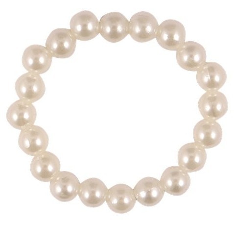 Weißes Perlenarmband Suzie