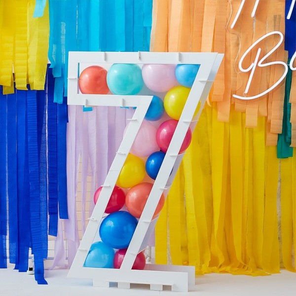 Befüllbarer Zahl 7 Ballonstand 4