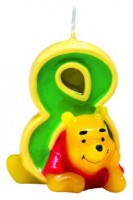 Winnie Puuh Happy Birthday Kerze 8. Geburtstag