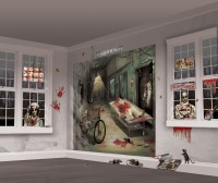 Horror Psychatrie Wandkulissen Set 32-teilig