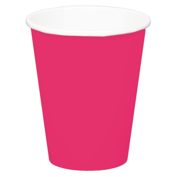 8 Pappbecher Cleo pink 350ml