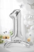 Silver 1 stehender Folienballon 70cm