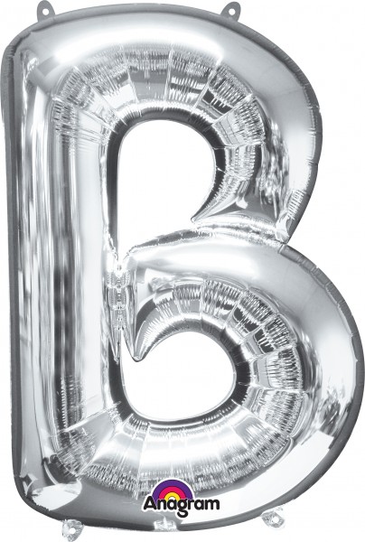 Folienballon Buchstabe B silber 86cm