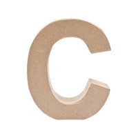 Buchstabe C aus Pappmaché 17,5cm