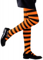 Kinder-Strumpfhose Janna Orange-Schwarz