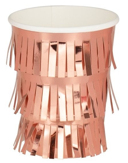 8 Rosy Birthday Fransen Becher 260ml