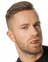 Goldene Hip Hop Zahnreihe