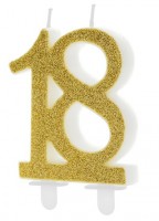 Glossy 18th Birthday Tortenkerze 7,5cm