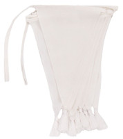 Vorschau: Weiße Wimpelkette aus Stoff 4m
