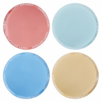 8 Eco Geburtstags-Pappteller 25cm bunt