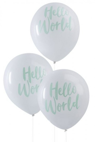 10 Hallo Welt Luftballons 30cm