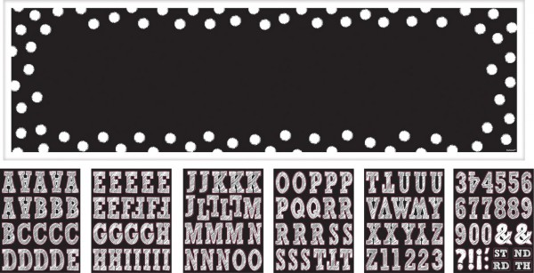 Personalisierbares Black & White Party Banner 165cm
