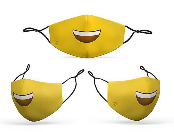 Mund Nasen Maske Smiley für Erwachsene 2