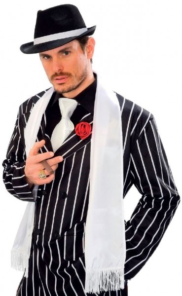 Klassischer Satin Schal Weiß