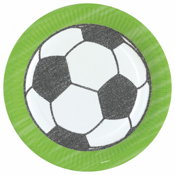 8 Kicker Party Pappteller 23cm