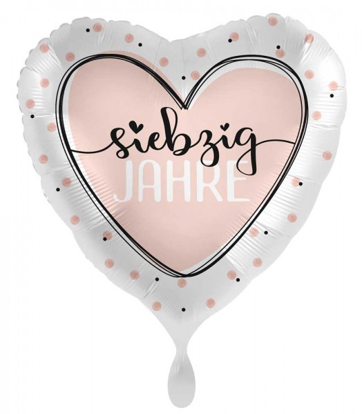 70. Geburtstag Ballon Shiny Heart 71cm