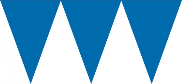 Royalblaue Gartenparty Wimpelkette 4,5m