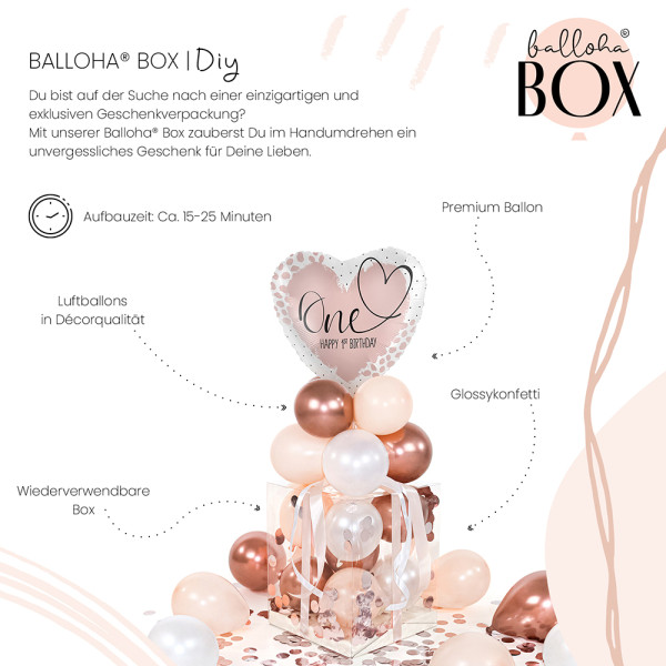 Balloha Geschenkbox DIY One Happy 1st Birthday XL 3