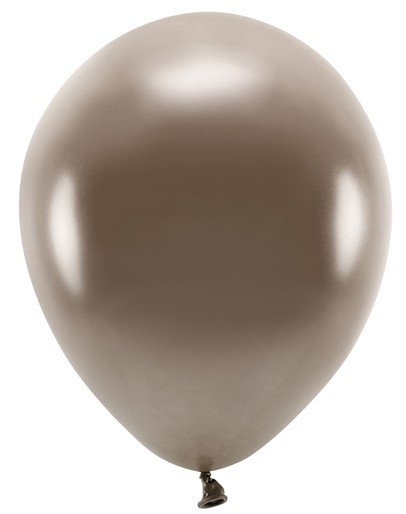 100 Eco metallic Ballons braun 26cm