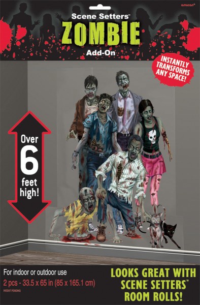 2 Zombie Town Wandbilder 1,65m x 85cm