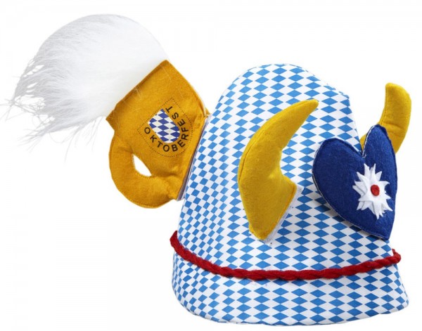 Witzige Oktoberfest Mütze im Bayernmuster