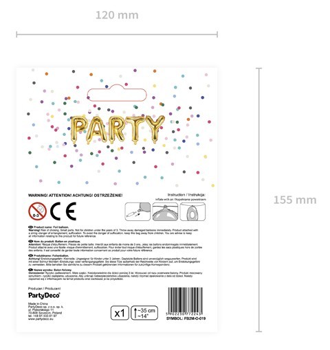 Folienballon O gold 35cm 5