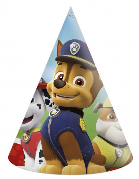 6 Paw Patrol Team Partyhüte