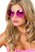 70er Jahre Party Brille Neon Pink