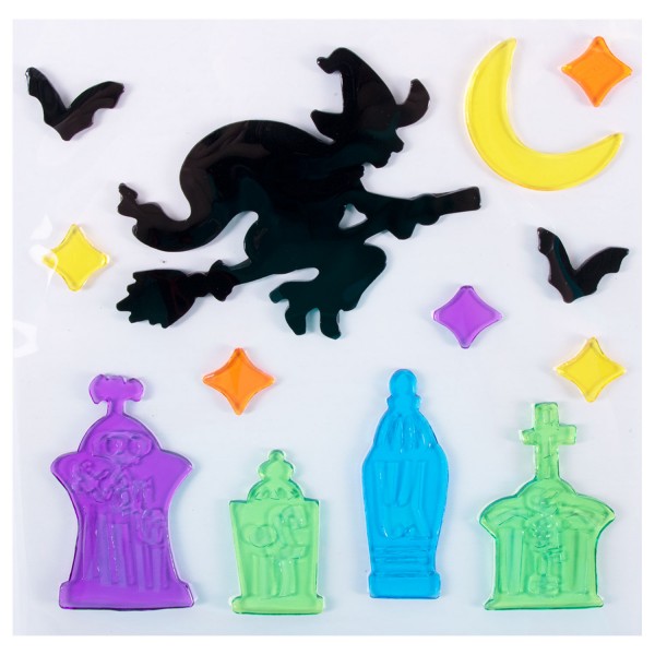 Friedhof und Hexen Fensterdeko