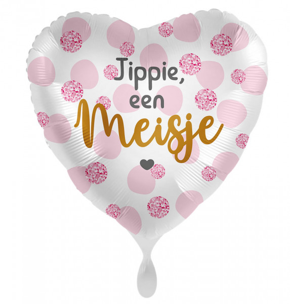 Baby Girl Heart Folienballon NL 43cm