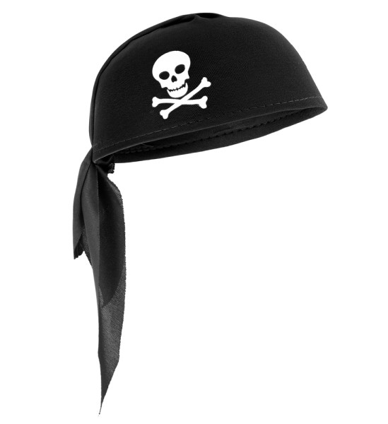 Piraten Kappe Bandana schwarz 3