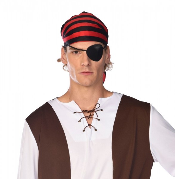 Schwarze Satin Augenklappe 2