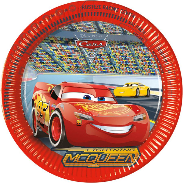 8 Lightning McQueen Pappteller 23cm