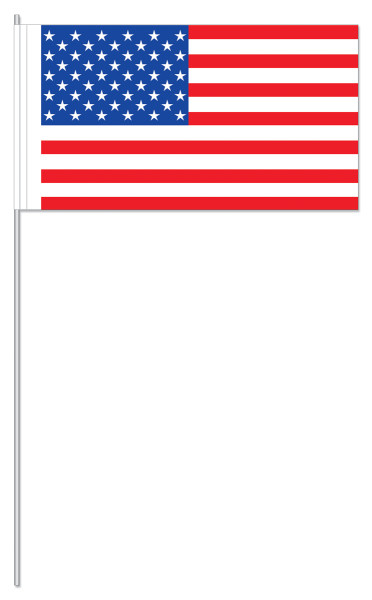 10 USA Papier-Fahnen 39cm