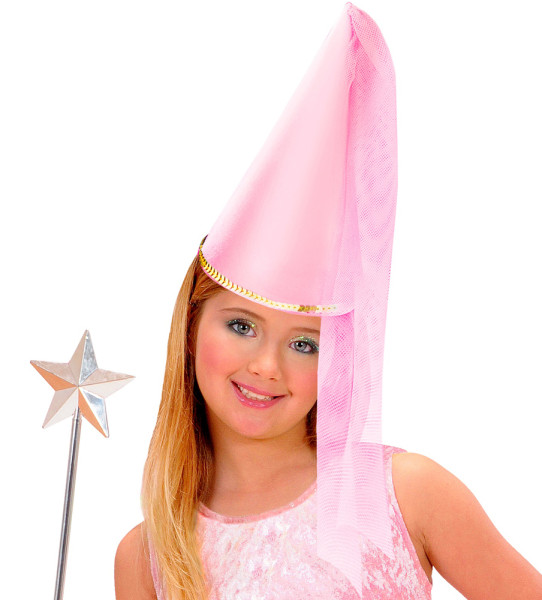 Feenhut mit Tüll für Mädchen rosa