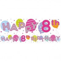 8. Geburtstag Folien Banner 2,6m